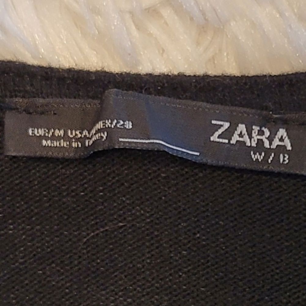 Zara black knit sparkly blouse - Picture 3 of 6